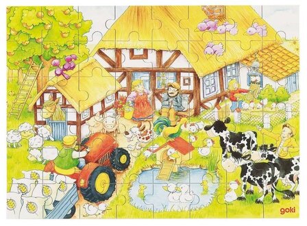 Houten Legpuzzel - Boerderij | Goki