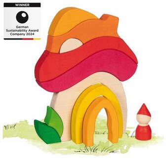 Evoltion Bouwblokken - Mushroom House | Goki