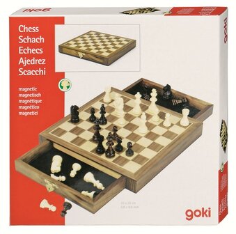 Goki - Magnetisch schaakspel met laden